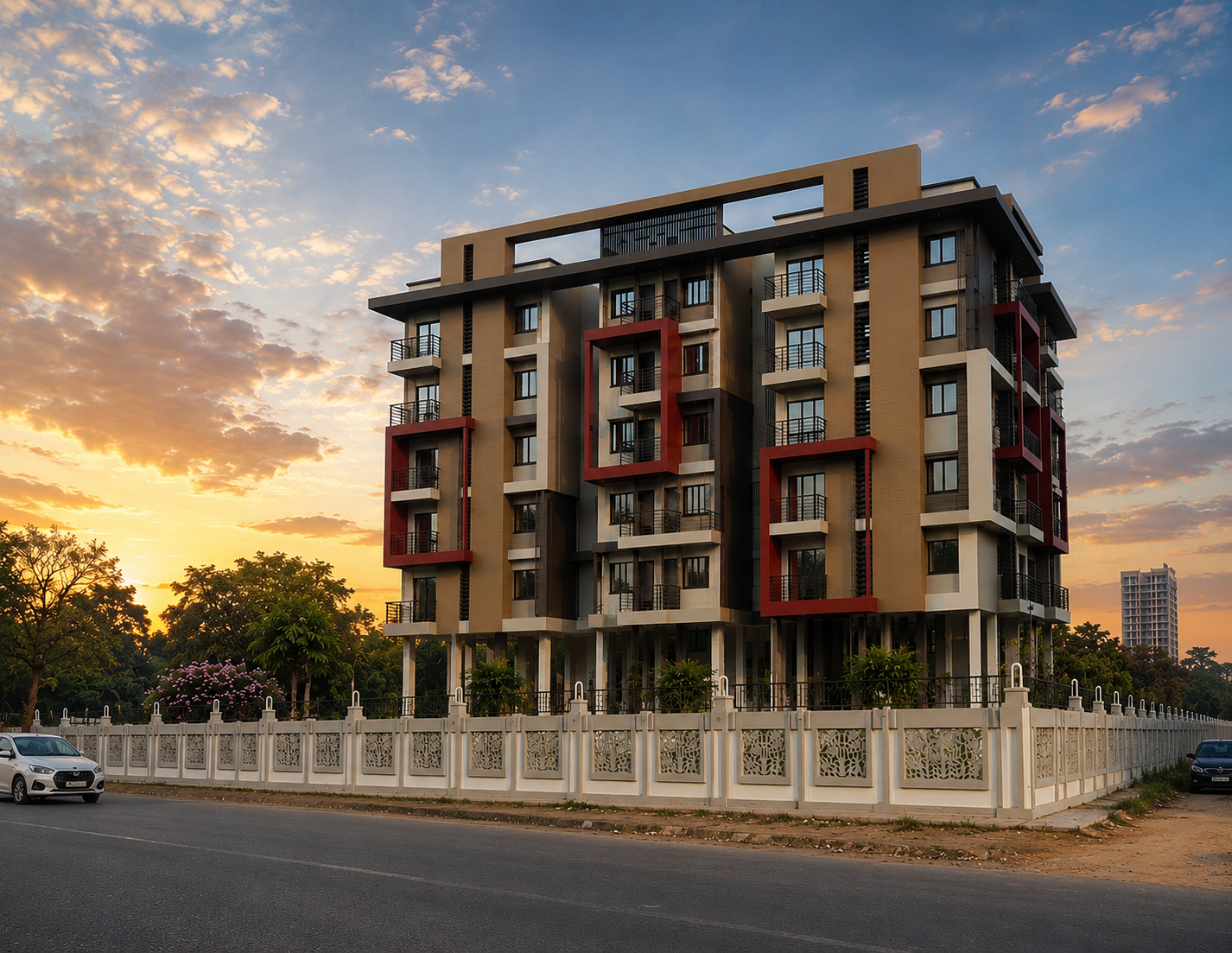 Render of Nandan Regency residential blocks